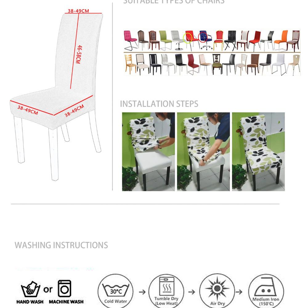 Stretch Dining Chair Covers Removable Washable Seat Parson Chair Protector Slipcover for Dining Room,Party,Banquet,Hotel