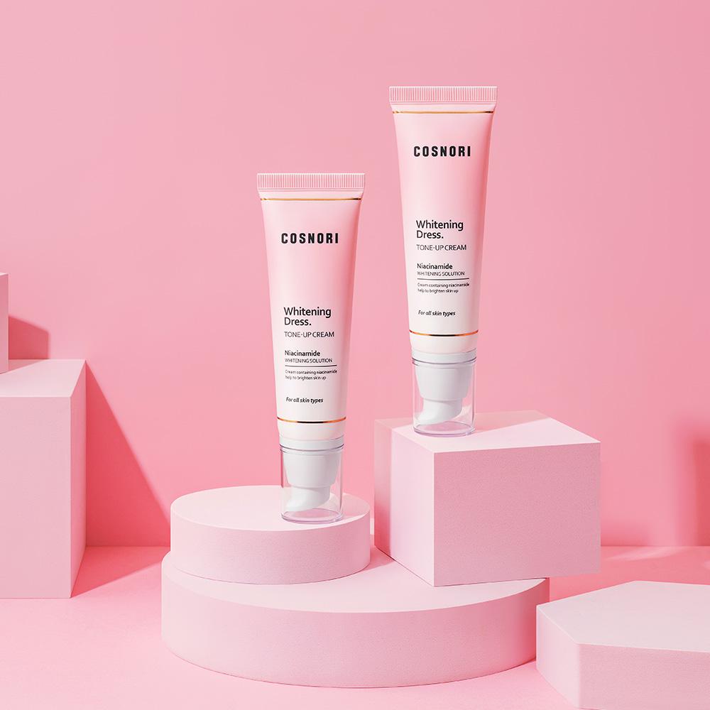 Cosnori Whitening Dress Tone-Up Cream (50ml) – Brightening Tone-Up Moisturiser for Face & Body, Korean