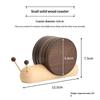 1Pc Fashion Wood Tea Cup Mat Cartoon Snail Decompression Insulated Mug Coaster Creative Coffee Table Decoration