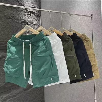 Men's Japanese Style Quick-Dry Casual Straight Summer Shorts with Pockets and Zipper