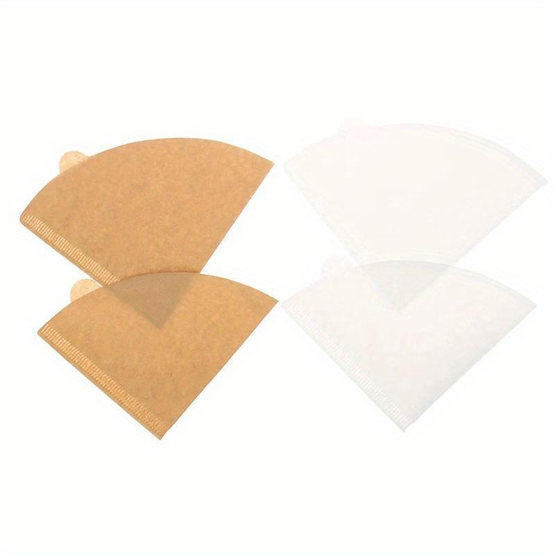 100 ks Papír na překapávanou kávu ve tvaru V z dřevité buničiny V60 Kónický Bílý Béžový Kávový filtr Sáček na kávový filtr Příslušenství pro kávovar na espresso a čaj