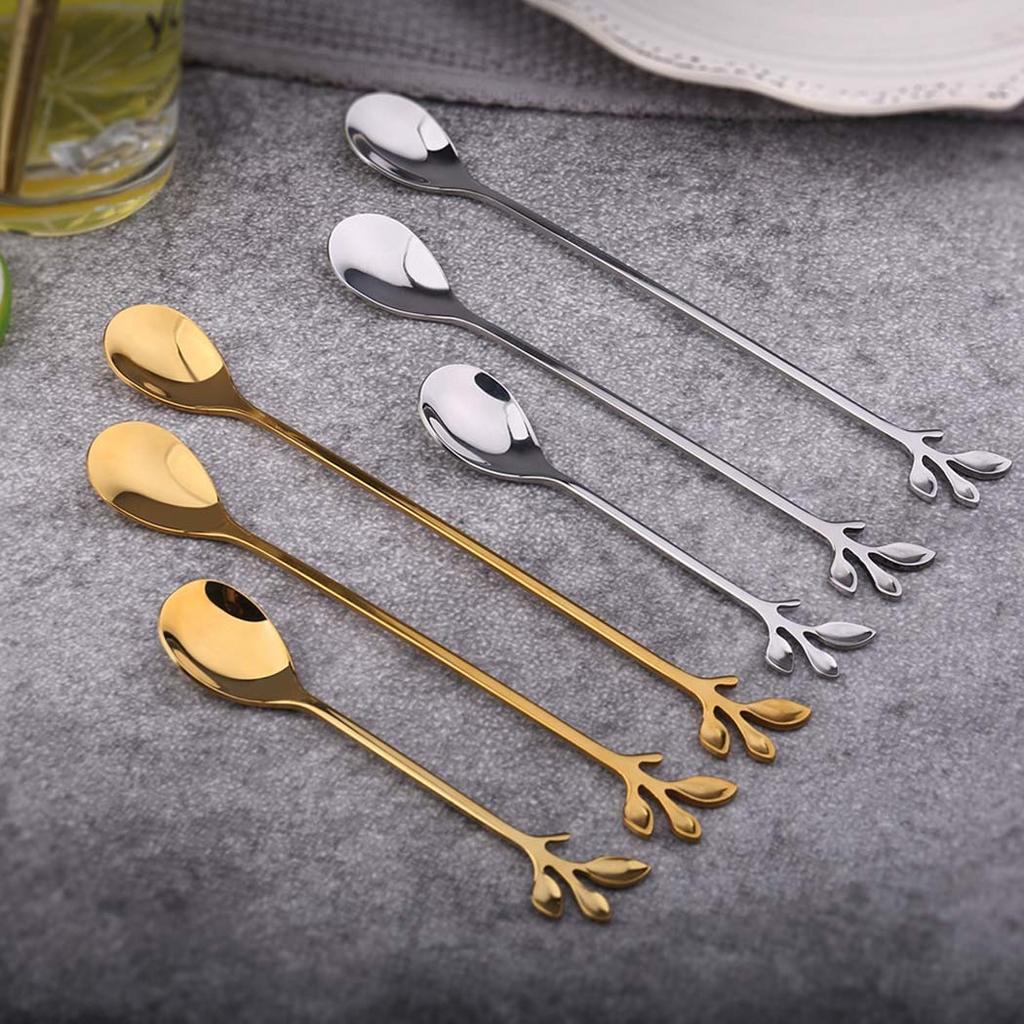 Spoon Dessert Desserts Seafood Stainless Steel Cocktail Creative Metal