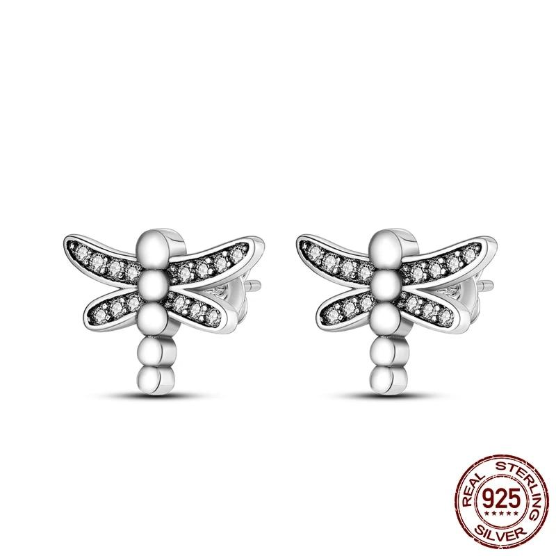 Neue Design Stern Flügel Ohrstecker Creolen für Frauen Freundin Frau Silber 925 Schmuck Geschenk Tropfen Ohrringe