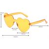 Liebe Herz Form Sonnenbrille Frauen Randlose Rahmen Tönung Klare Linse Bunte Sonnenbrille Weibliche Rot Rosa Gelb Shades Reisen