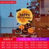 Halloween Horror Sticker Bloody Pumpkin Pendant Static Cling Window Decal Spider Web Decor Home Party