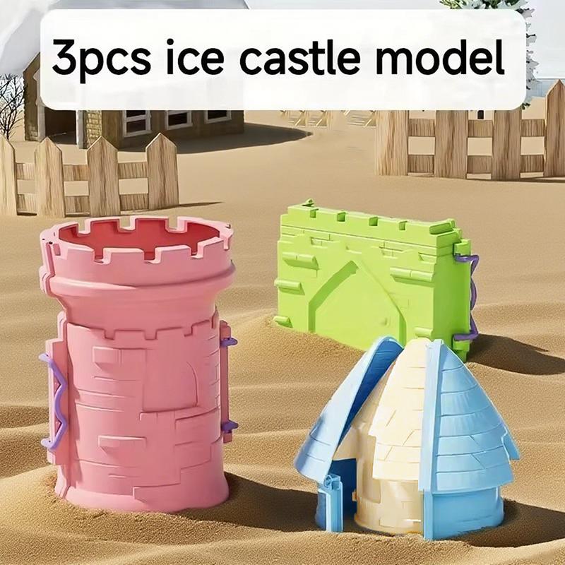 1pcs Three-piece Castle Molds for Outdoor Beach Sand Suitable for Playing with Sand and Having Fun on the Seaside Beach