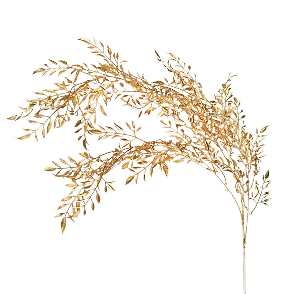 Goldene tropische Pflanzenblätter Künstliche tropische Blätter zur Innendekoration