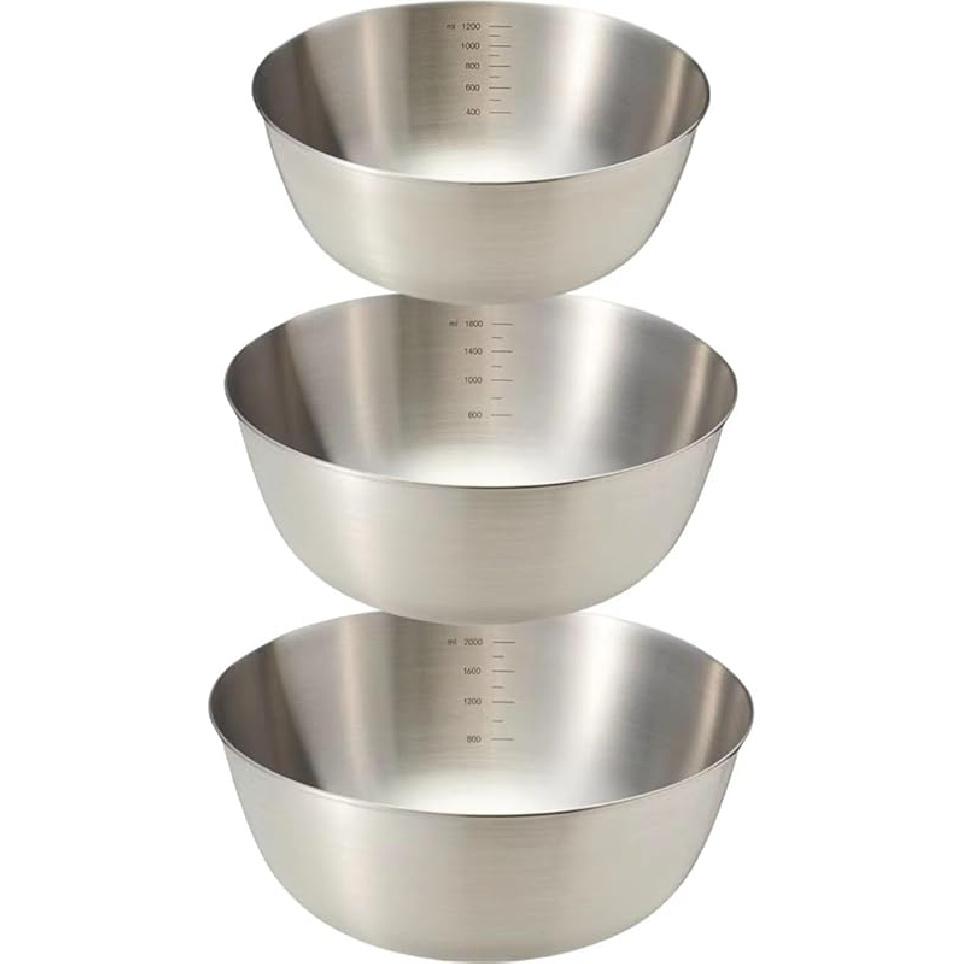 MANHONGYU Stainless Steel Mixing Bowls-3 Packs Small Thicker Stainless Steel Flat Bottom Mixing Bowls Set, Home, Refrigerator, and Kitchen Food Set 2