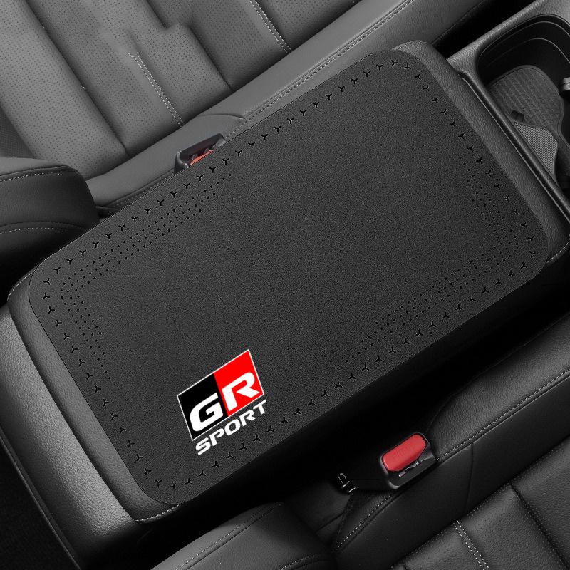 For Toyota GR Sport Gazoo Racing Yaris 86 Corolla RAV4 RZ RC Hilux Car Center Console Box Pad Protector Non-slip Armrest Cover