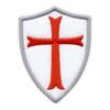 Patchion Tempeliers Schild - Strijkijzer / Hitteafdichting Achterkant - Geborduurd Patch/Badge/Embleem