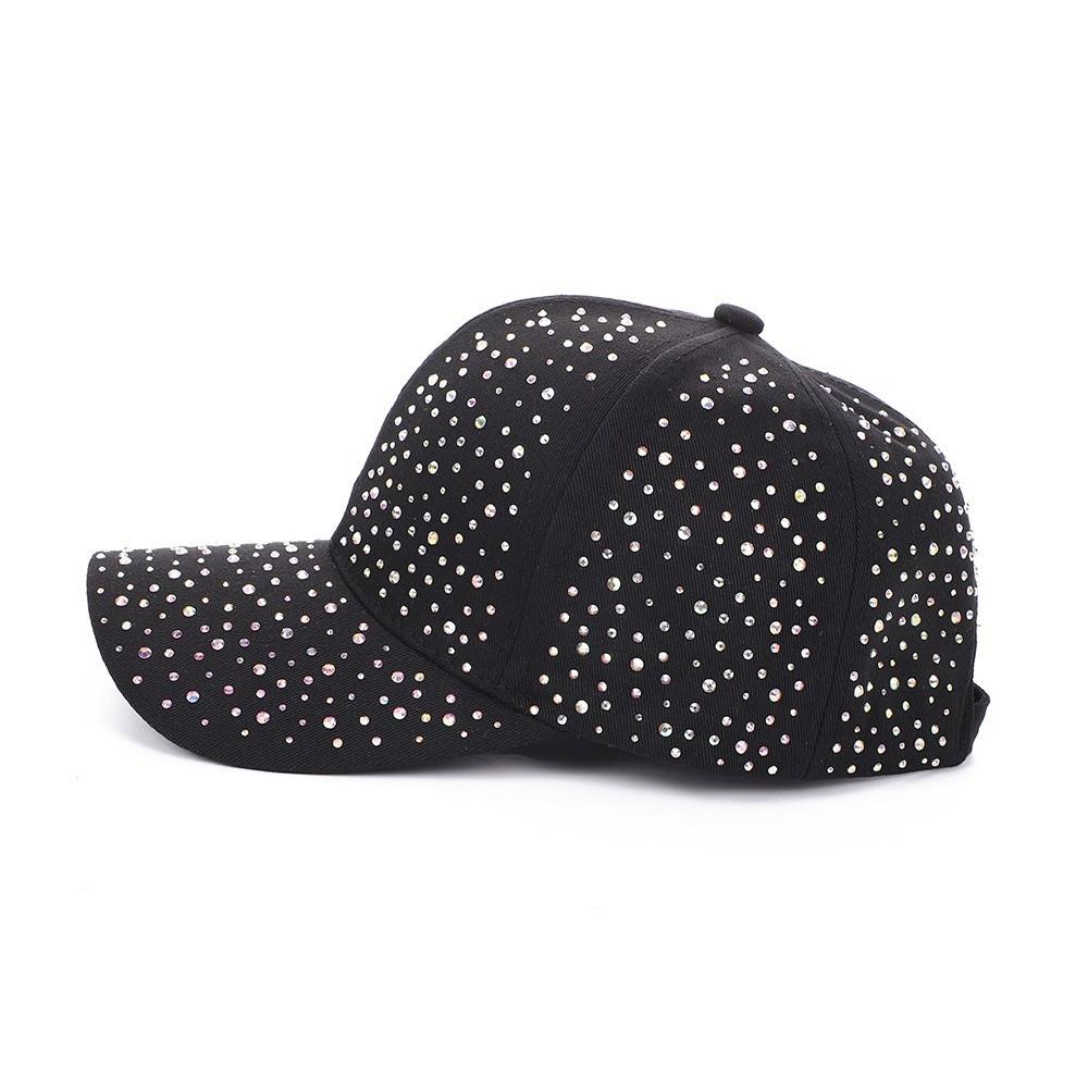 Breathable Baseball Cap Starry Sky Rhinestone Decorated Duck Tongue Hat Sun Protection Hat Unisex
