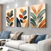 3-piece Modern Minimalist Plant Leaf Decoration Painting Nordic Style Living Room Entrance Background Wall Frameless Canvas Hang