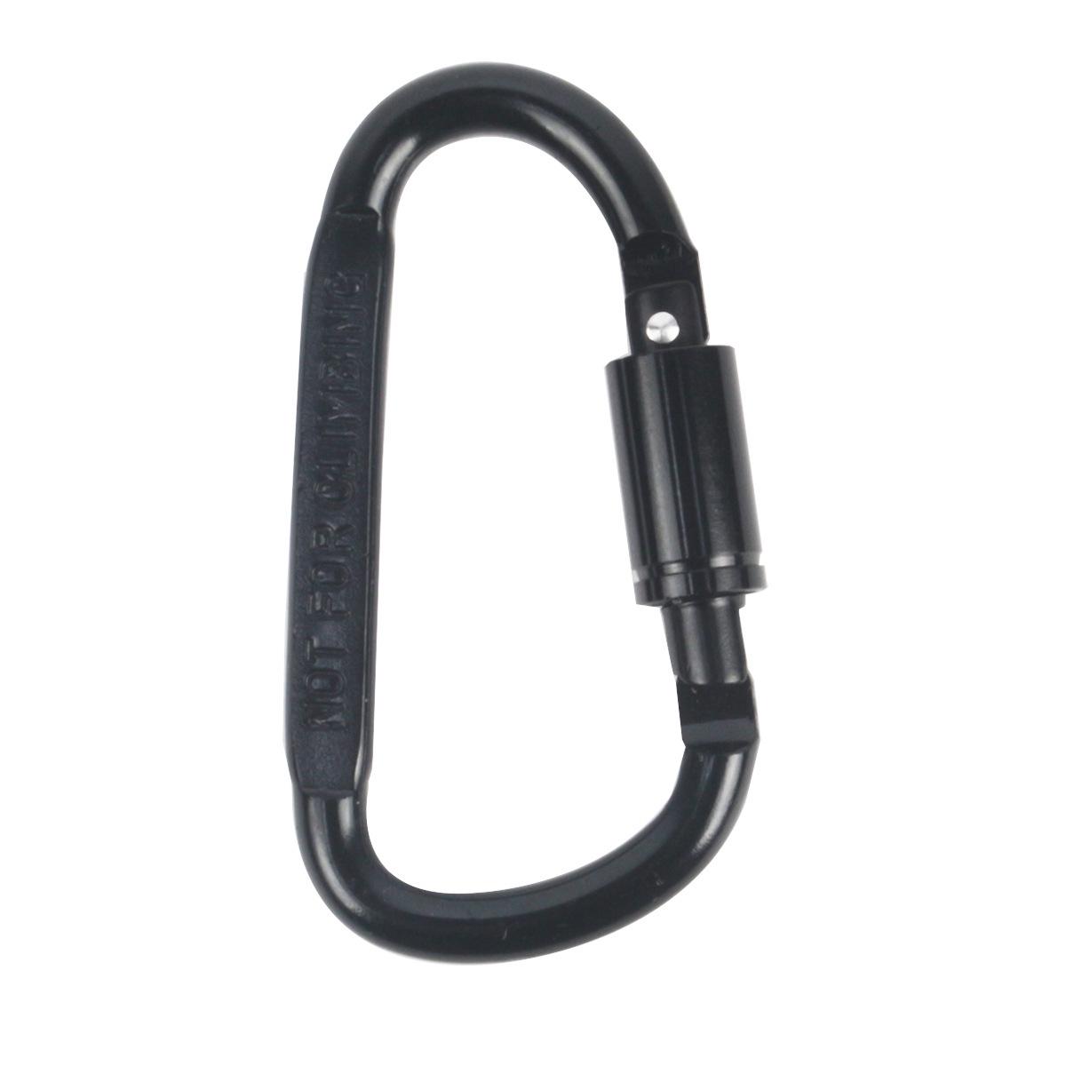 High-Quality Aluminum D-Shaped Carabiner: Thickened Multi-Functional Climbing Hook.