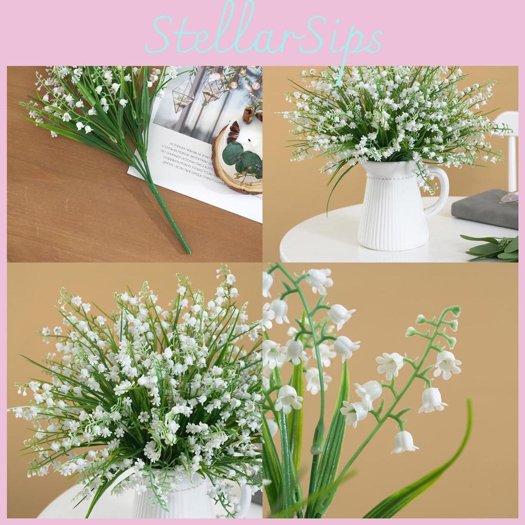 Convallaria Majalis Of The Valley Artificial Flowers Bouquet For Home Office Greenery