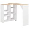 Day and Night - Day and Night High Bar Table with White Mobile Shelf 138x39x110 Cm