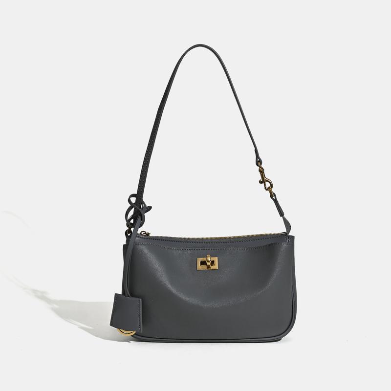 Spring  Luxury Brand Rodeo Women Shoulder Bags Fashion Black Leather Handbags Women Gold Buckle Underarm Bags Women
