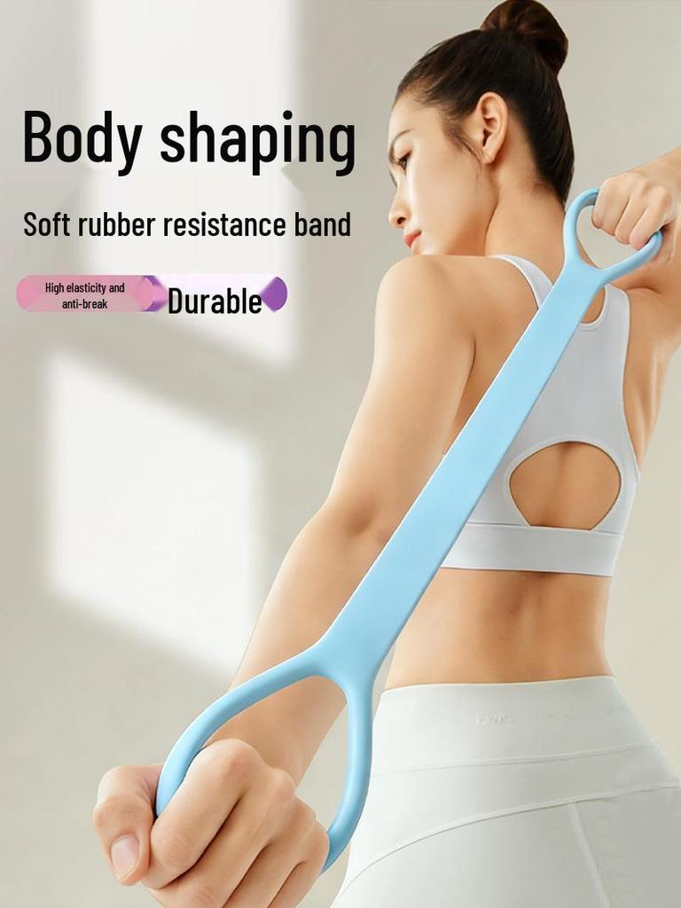 Durable 8-Shaped Silicone Resistance Band for Shoulder Opening & Full Body Shaping