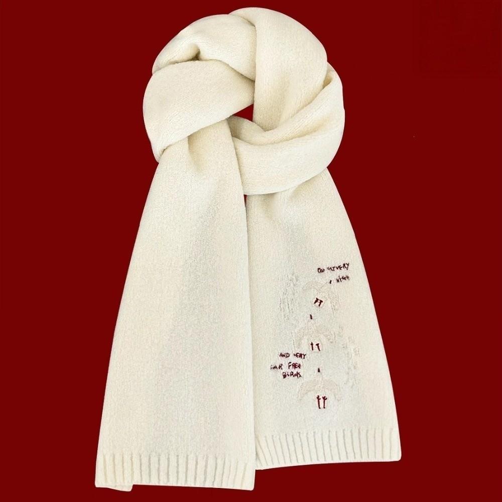 Warm Knitted Scarf Thickened Neck Scarf Fashion Winter Scarf Girls