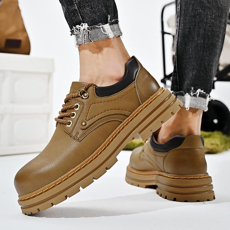 Trendy nuove scarpe casual da uomo per il tempo libero all'aperto versatili Gioventù adulto scarpe casual da uomo Scarpe da esterno in pelle Scarpe da passeggio Minimalismo