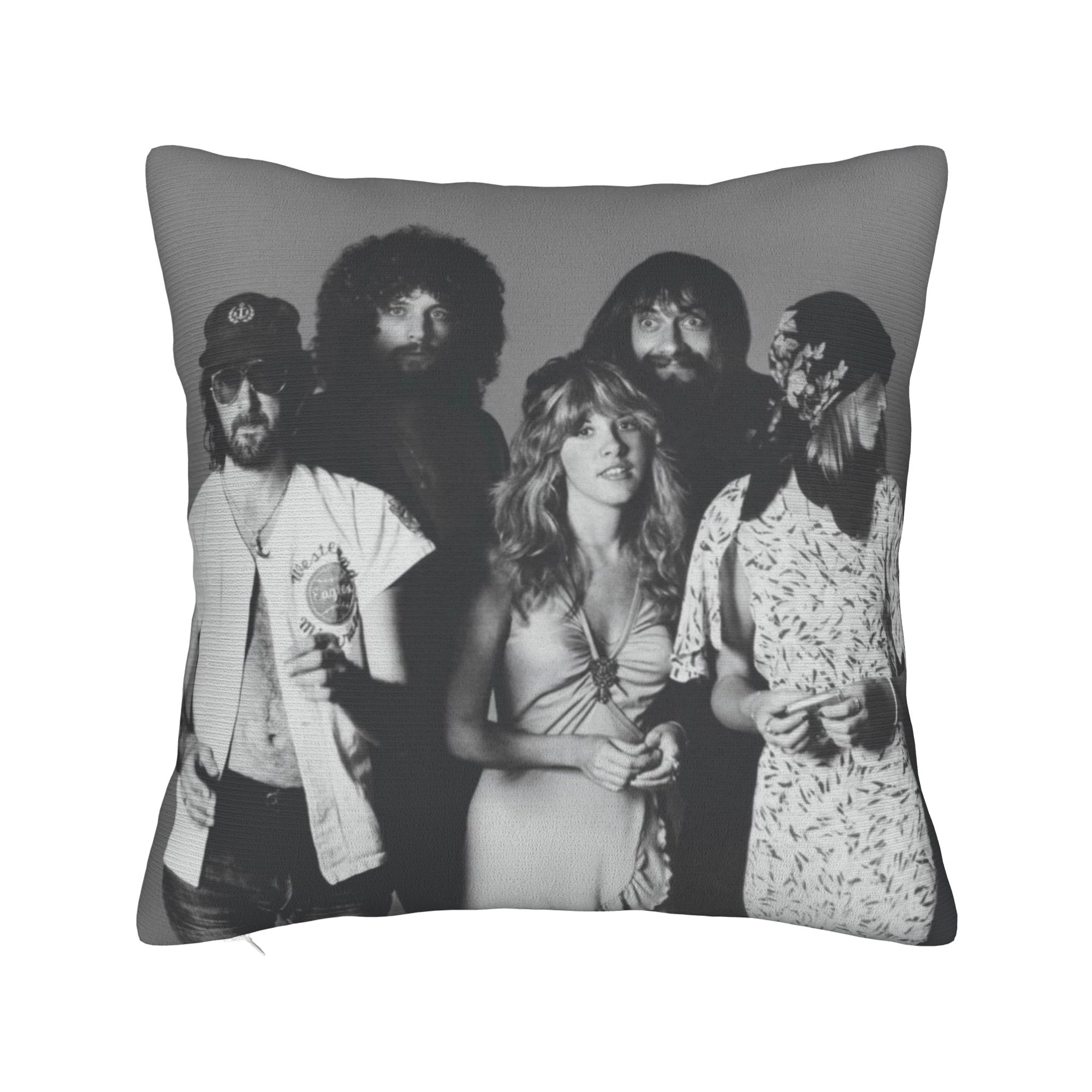 

Car Decoration Fleetwood Mac rock metal band Pillowcases Merch Pillow Cover Zippered Multi Size 12x12in 30X30cm
