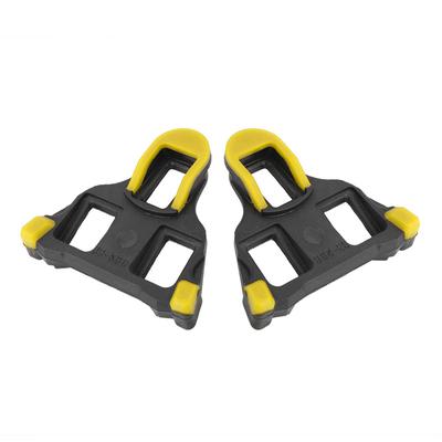 1 par de calas para pedales con sistema de autobloqueo para ciclismo, accesorio para bicicleta de montaña y carretera (Amarillo)