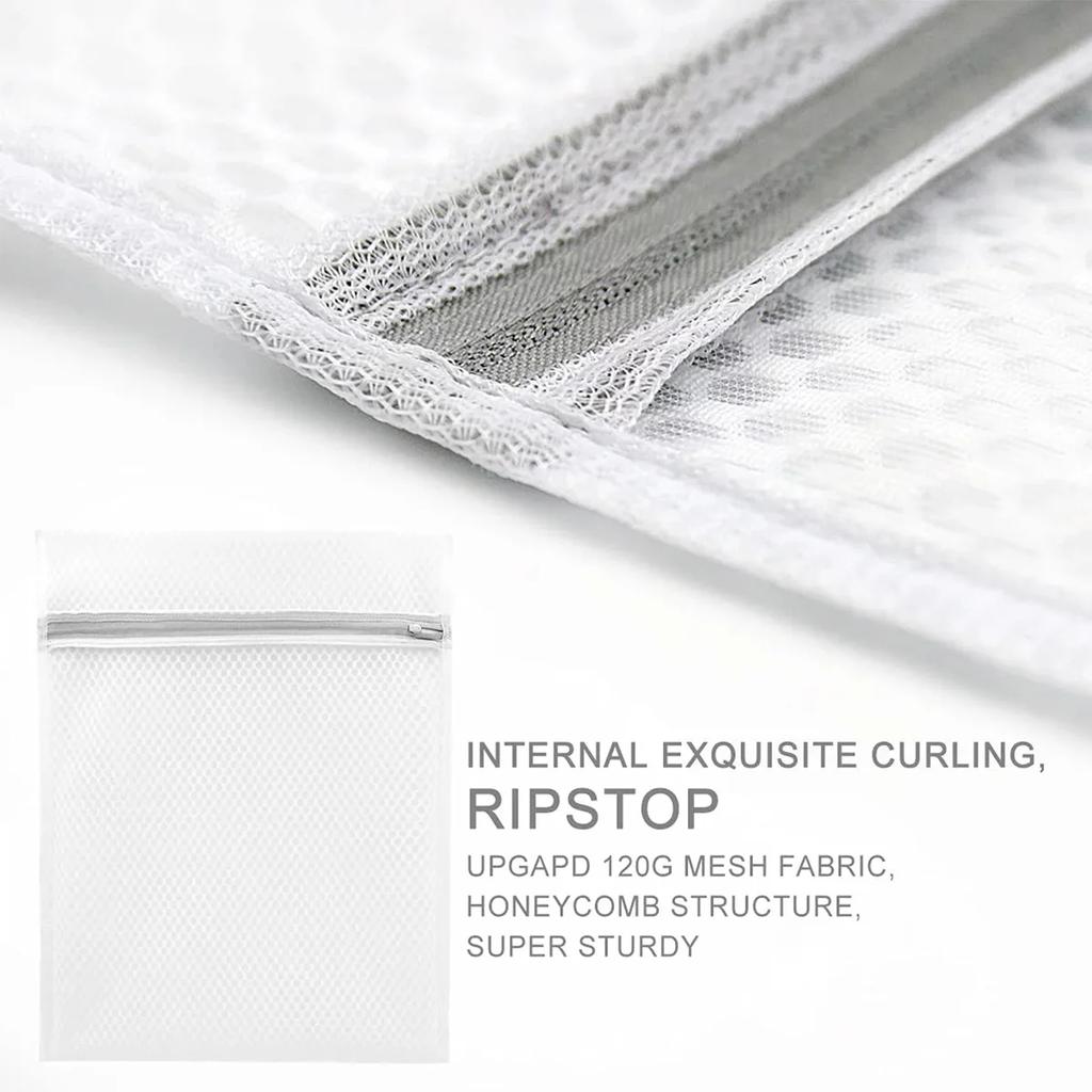 5Pcs Mesh Laundry Bags With 3 Sizes Durable Honeycomb Mesh Laundry Bags Reusable Washing Machines Bra Bag