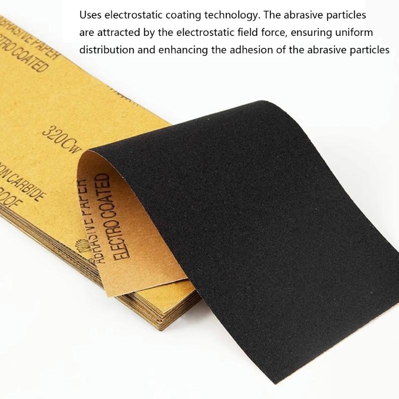 Long Last Durability Abrasive Paper 60-2000 Grit Sandpaper Ideal For Automotive DIY Projects Flexible Backing