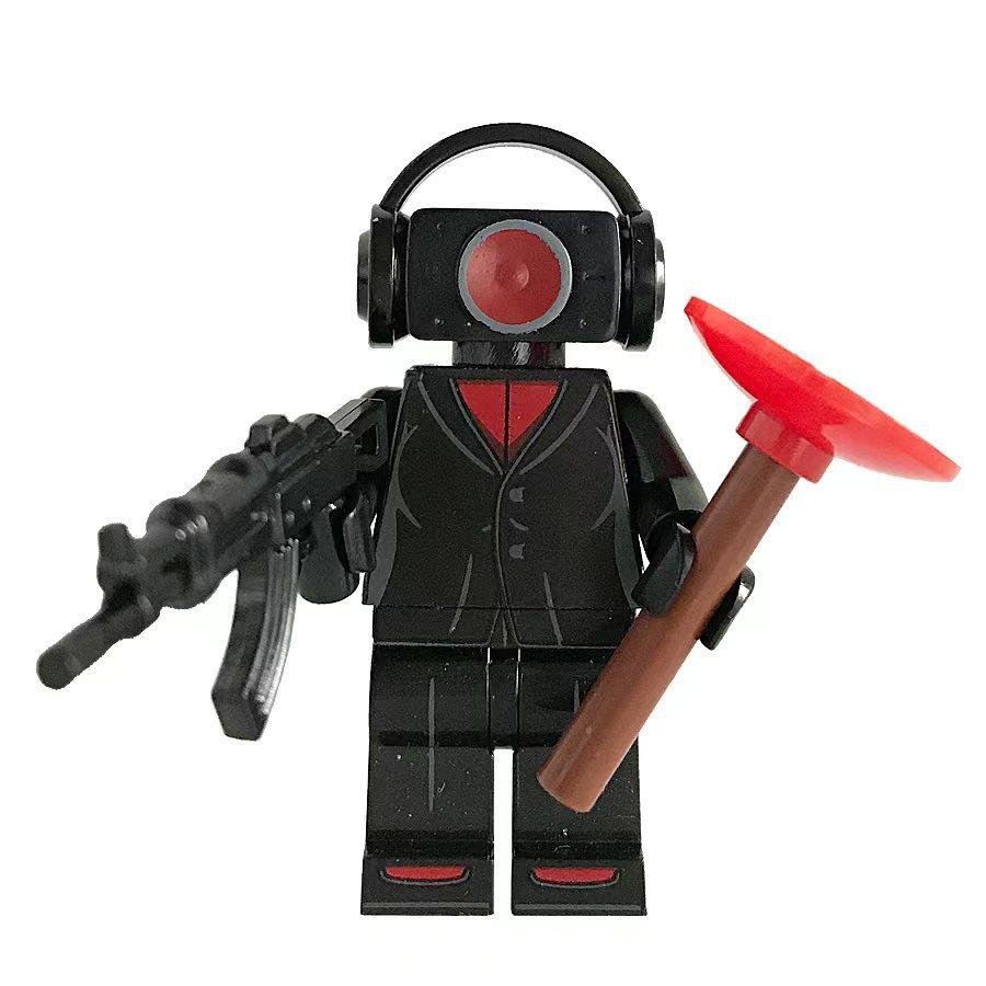Skibidi Toilette TV-Mann Lautsprechermann Kamera-Mann Bauklötze Set, Actionfigur Modell, Kreative Bausteine, Geschenk für Jungen Kinder