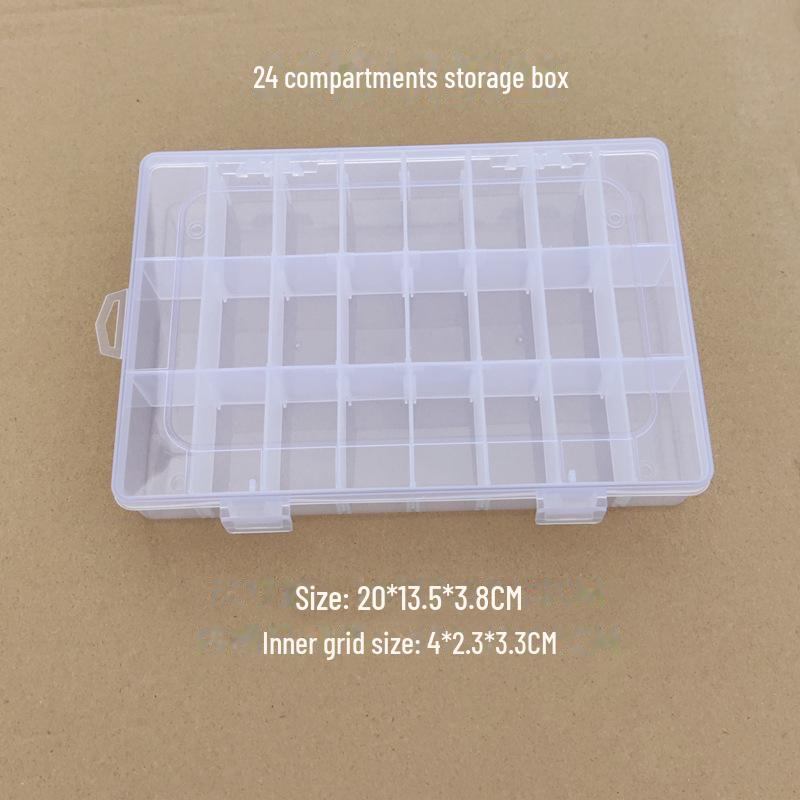 

Прозрачный съемный ящик для хранения наращенных ногтей с 15 сетками для аксессуаров