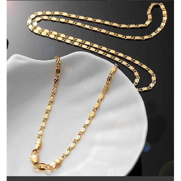 Luxury 925 Sterling Silver 18K Gold 2MM Flat Clavicle Chains Necklaces for Men Women Wedding Jewelry Christmas Gifts 40-75cm