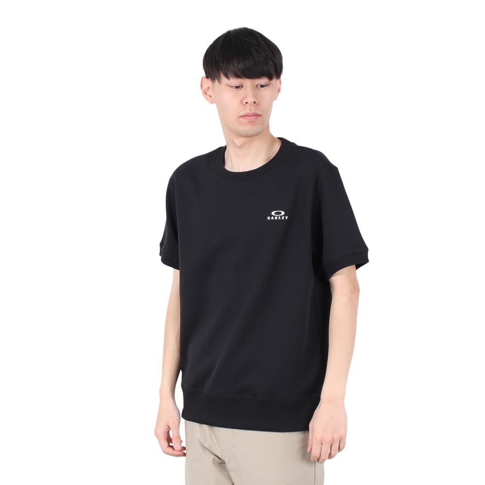 

Oakley Modern Foundational Fleece Short Sleeve Crew Size S Size 1.0 Men s (02E) Blackout, (Japanese M)