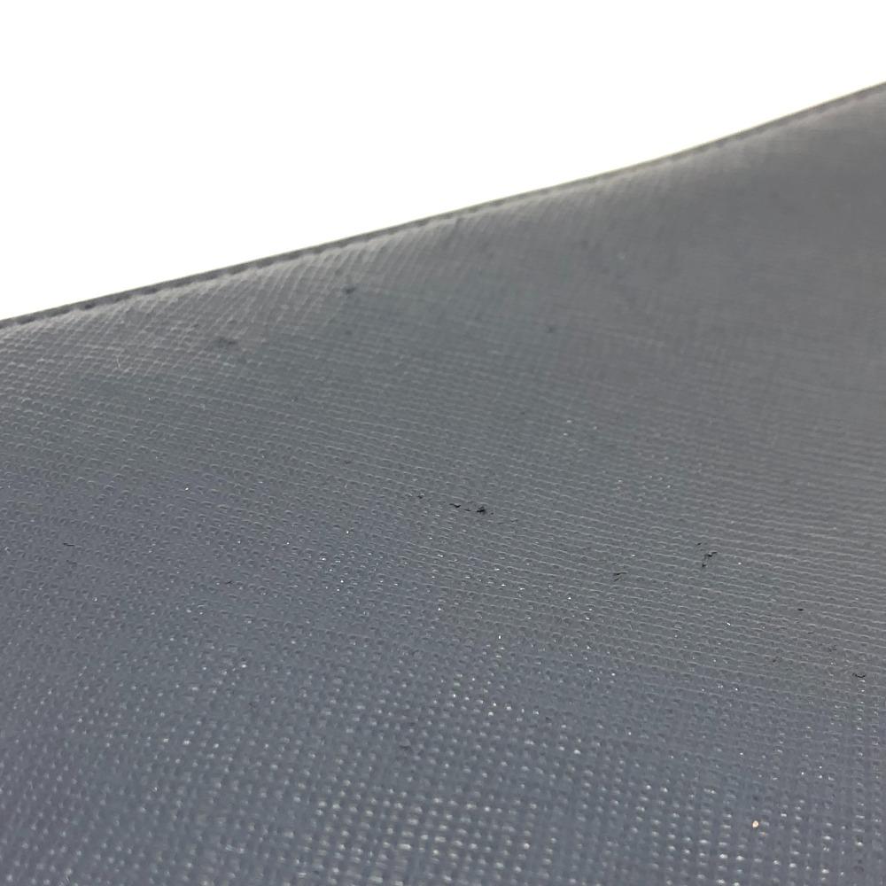 PRADA 2ML188 logo Zip Around Long Wallet Safiano leather blue/SilverHardware