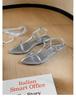 Fashion Sandals for Women in Summer 2025 Pointed Straight Thin Strap with Exposed Toe Buckle Sandals for Women  Sandalias De Mujer