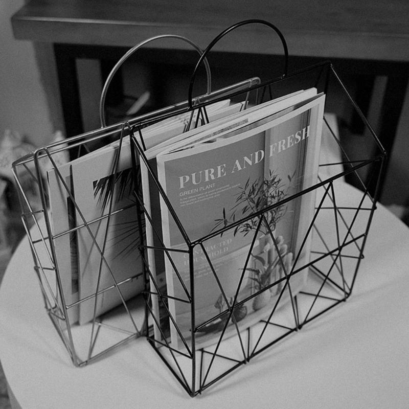 Exquisiter Zeitschriften-Organizer-Halter aus Eisendraht mit robuster Aufhängehalterung, hochbelastbarer Eisen-Akten-Buchhalter, Wandornament