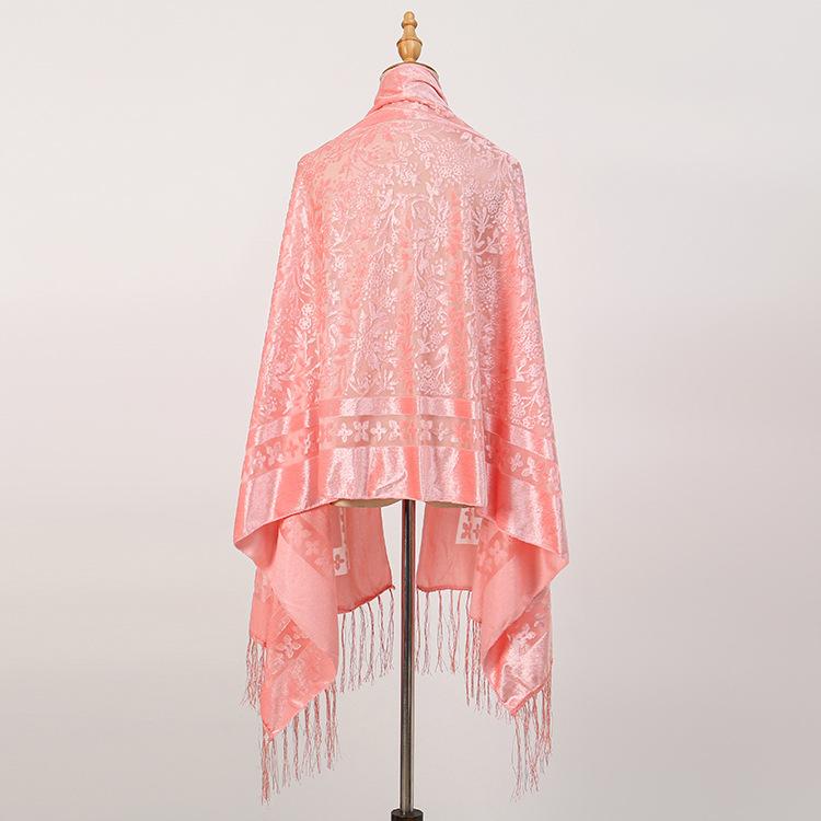 190*70cm Women's Velvet Vintage Floral Rose Shawl Wrap,Sheer Mesh Lace Scarf with Tassels, Evening Shawl for Party