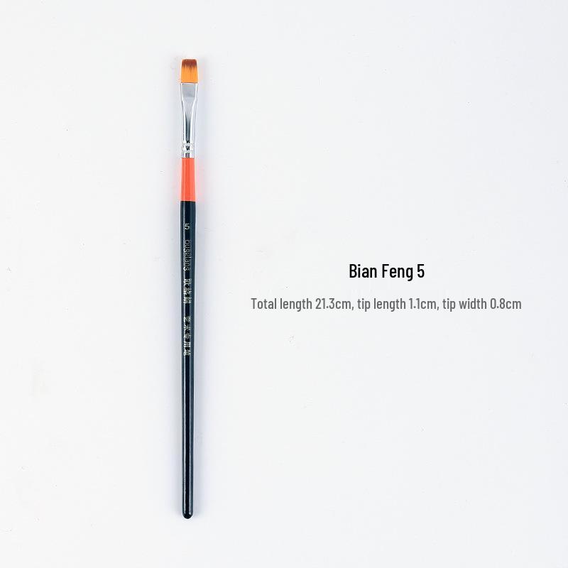 Ougelang Nylon Bristle Flat Head Gouache & Acrylic Brush Set