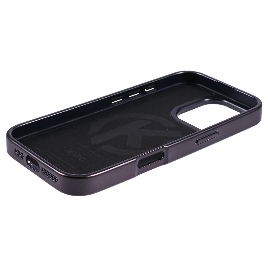 KIGC For iPhone 16 Pro Case Compatible with MagSafe Snake Texture Leather+PC+TPU Back Cover