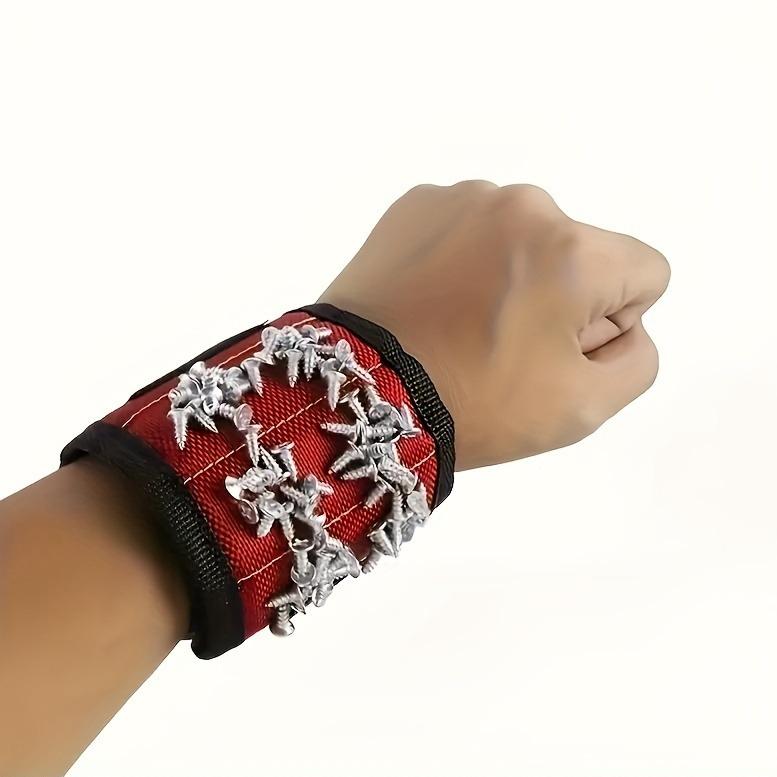 Magnetic Wristband for Screws, Nails, Bolts & Drill Bits - Unique Support Design - Perfect Gift for Handyman, Electrician, Car Repair