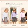 Classic Teddy Girls' Ruffled Collar Long-Sleeve T-Shirt