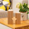 Heart-shaped Craft Wooden Candlestick Shelf Christmas Decoration Gift Couple Candle Holder Stand