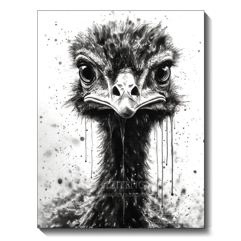 Black and White Animal Diamond Art Painting Dog 5D Full Diamond Mosaic Embroidery Cross Stitch Set Home Decoration Diy