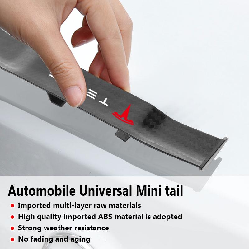 Car Rear Spoiler Mini Spoiler Wing Small Tail Emblem Sticker Decoration For Tesla Model 3 Model S Model X Y Roadster Performance