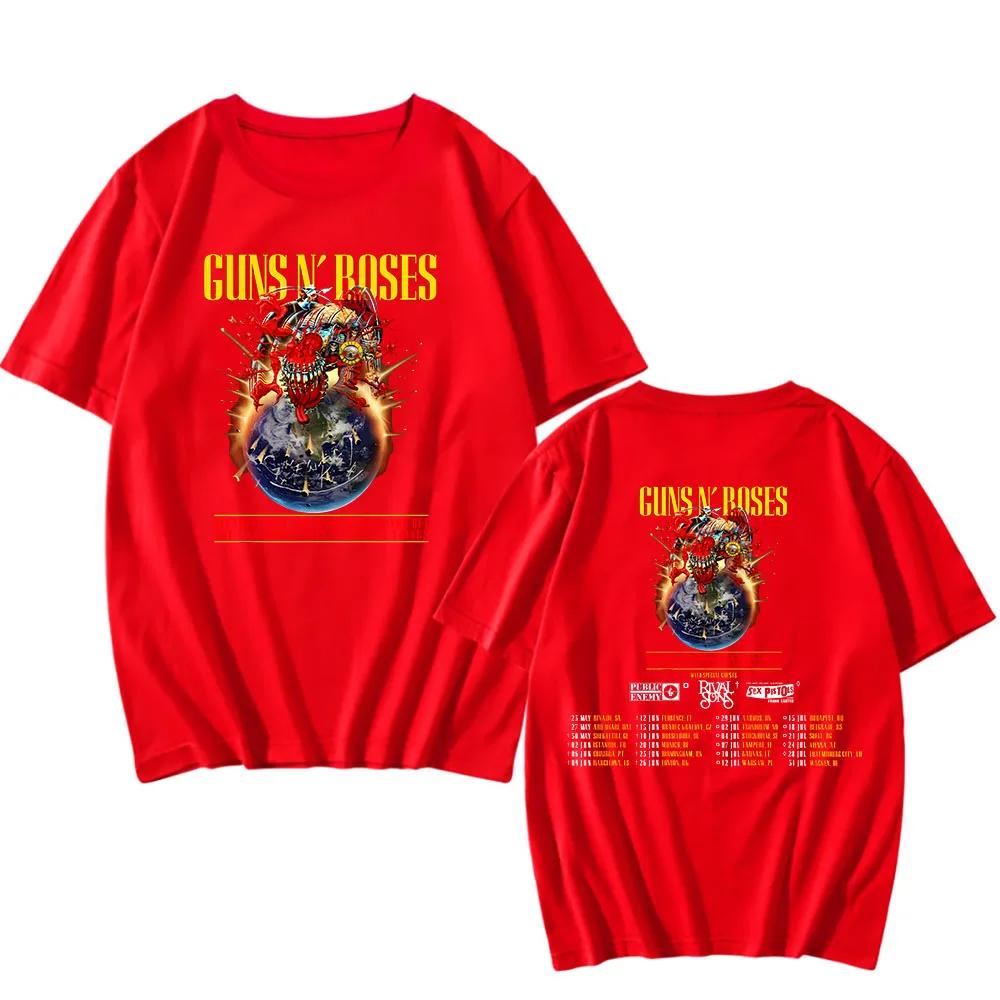 Guns N Roses 2025 Tour T-Shirts for WOMEN Summer Print Short Sleeve Tees O-Neck High Quality Tops Streetwear Hip Hop