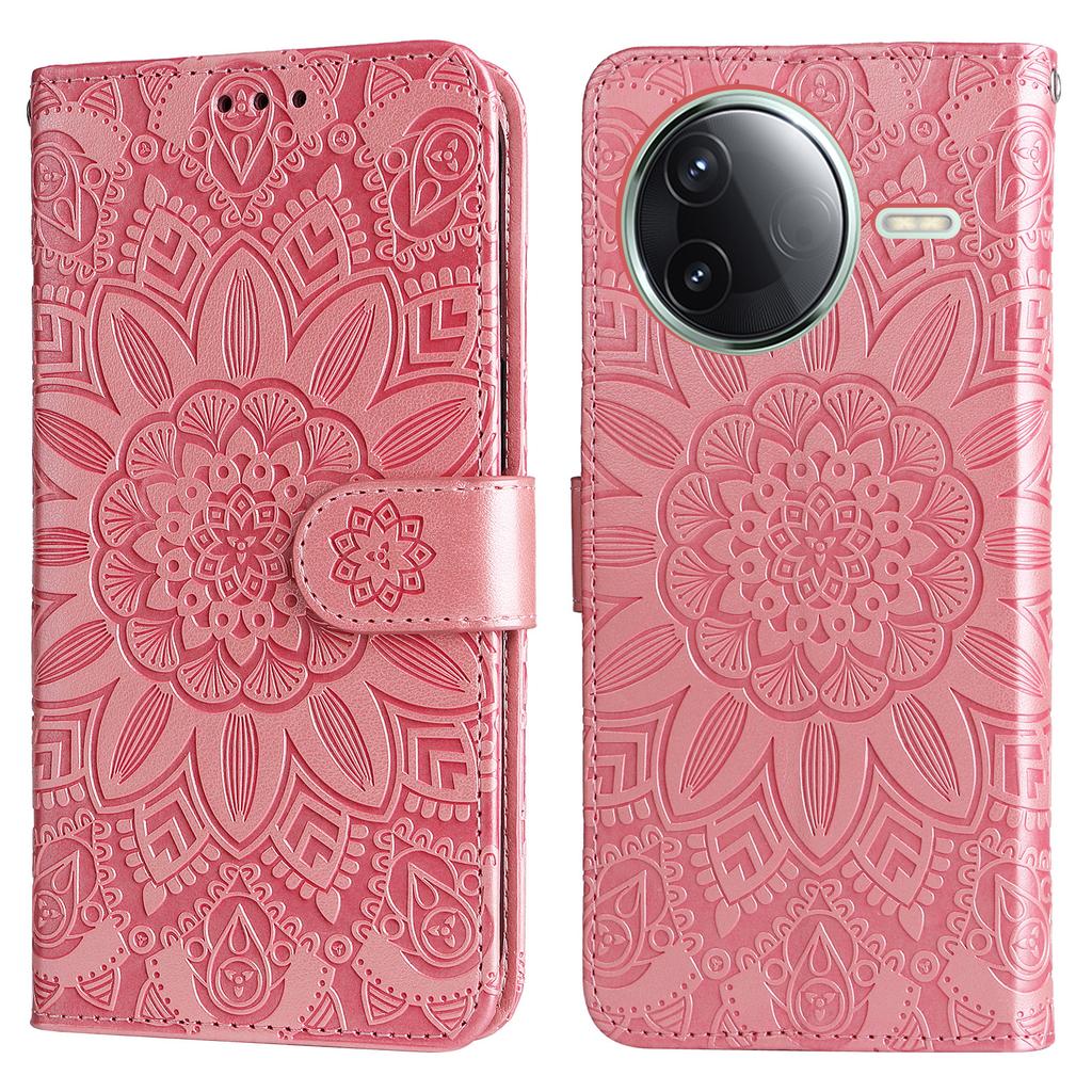 For Xiaomi Poco F7 Pro 5G/Redmi K80 5G Case Sunflower Imprint Leather Wallet Phone Cover