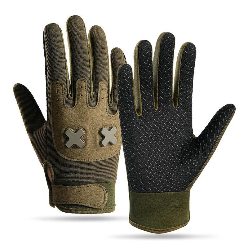 Off-road Sports Gloves Youth Full Finger Non-slip Breathable Bicycle Riding Gloves