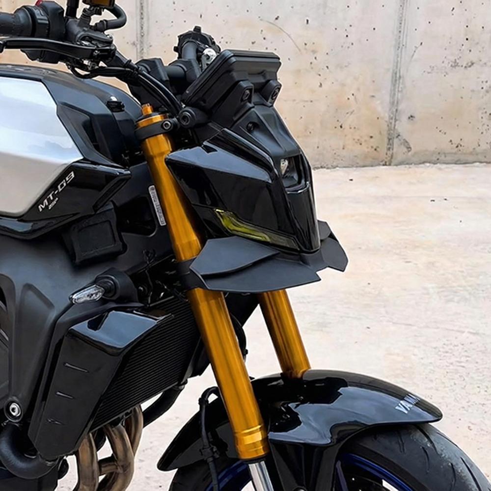 For YAMAHA MT-09 MT09 SP 2025- WING DOWNFORCE NAKED FRONTAL SPOILERS MT09 GEN4 2025 2025 Front Spoiler Lower Spoiler Lower Lip