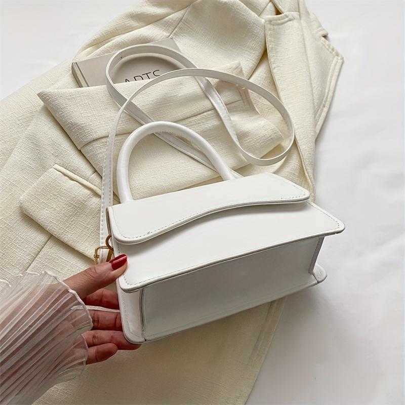 Mini Solid Color Handbag, Simple Square Crossbody Bag, Fashion Shoulder Purse For Women