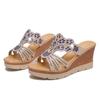 Fashion Shoes Ladies' Slippers Platform Luxury Slides Jelly Flip Flops On A Wedge Women Heels Pantofle Low Designer Glitter High 2025 Ro