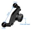 Upgrade Universal 17mm Ball Head Car Holder Adapter Holder Holder Accessory to Connect 2 Mobile Phones