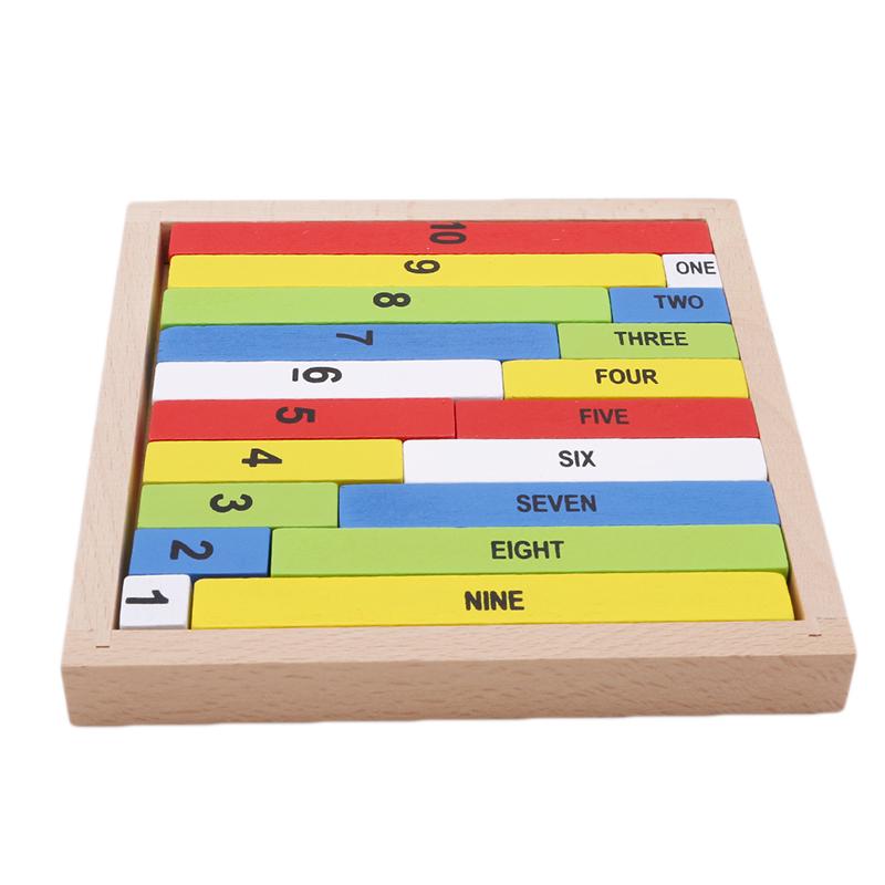 Montessori vzdělávací dřevěné hračky 1-10ciferná kognitivní matematická hračka výuka logaritmu Verze Kid Early
